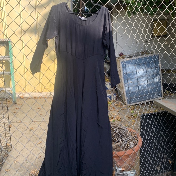 Vintage Jane Mohr DTK Black Rayon Dress - Picture 1 of 13
